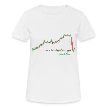 life full of long short - Frauen T-Shirt atmungsaktiv - Weiß - Vorne - AI Model Female 172 dark (172cm)