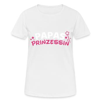 Papas Prinzessin - Frauen T-Shirt atmungsaktiv - Weiß - Vorne - AI Model Female 172 dark (172cm)