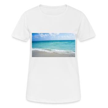 mer - T-shirt respirant Femme - blanc - Devant - AI Model Female 172 dark (172cm)