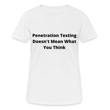 Penetration Testing - Women's Breathable T-Shirt - white - Front - AI Model Female 172 dark (172cm)
