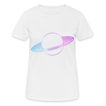 Ringe von Saturn - Frauen T-Shirt atmungsaktiv - Weiß - Vorne - AI Model Female 172 dark (172cm)