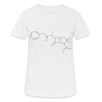 Penicillin Molekül - Farbige Strukturformel - Frauen T-Shirt atmungsaktiv - Weiß - Vorne - AI Model Female 172 dark (172cm)