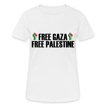 free gaza palestine - Women's Breathable T-Shirt - white - Front - AI Model Female 172 dark (172cm)