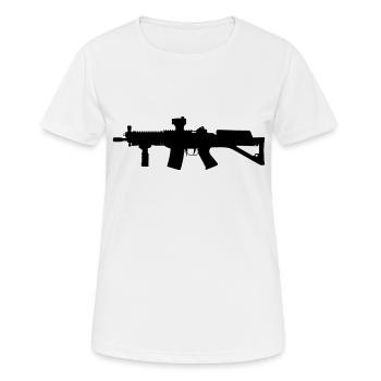 Swiss army, Sig SG 552 automatic assault rifle - Women's Breathable T-Shirt - white - Front - AI Model Female 172 dark (172cm)