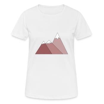 Berge - Frauen T-Shirt atmungsaktiv - Weiß - Vorne - AI Model Female 172 dark (172cm)