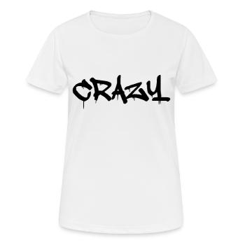 crazy - Frauen T-Shirt atmungsaktiv - Weiß - Vorne - AI Model Female 172 dark (172cm)