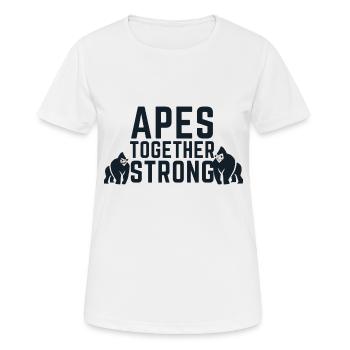 Apes Together Strong Meme Best Friends Gift - Women's Breathable T-Shirt - white - Front - AI Model Female 172 dark (172cm)