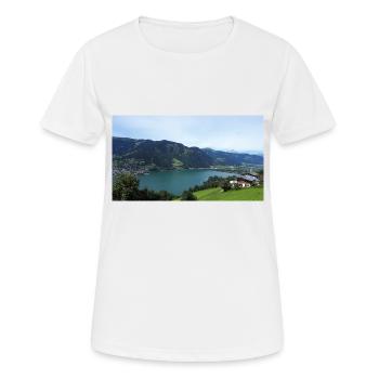 Zell am See - Frauen T-Shirt atmungsaktiv - Weiß - Vorne - AI Model Female 172 dark (172cm)