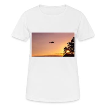 Militärhubschrauber am Himmel - Frauen T-Shirt atmungsaktiv - Weiß - Vorne - AI Model Female 172 dark (172cm)