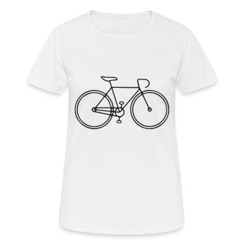 bike bike fixie bike bike - Women's Breathable T-Shirt - white - Front - AI Model Female 172 dark (172cm)
