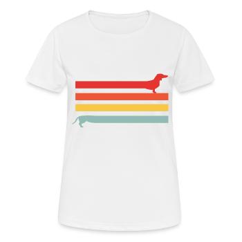 Teckel Teckel Cadeaux de teckel - T-shirt respirant Femme - blanc - Devant - AI Model Female 172 dark (172cm)