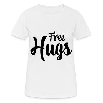 Free hugs - Women's Breathable T-Shirt - white - Front - AI Model Female 172 dark (172cm)