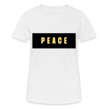 Friede - Frauen T-Shirt atmungsaktiv - Weiß - Vorne - AI Model Female 172 dark (172cm)