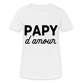 Papy - T-shirt respirant Femme - blanc - Devant - AI Model Female 172 dark (172cm)