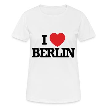 Ich liebe Berlin - Frauen T-Shirt atmungsaktiv - Weiß - Vorne - AI Model Female 172 dark (172cm)