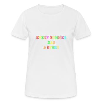 the story of a new summer - T-shirt respirant Femme - blanc - Devant - AI Model Female 172 dark (172cm)