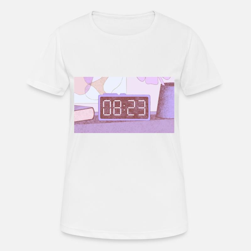 Time – 8:23 - Women's Breathable T-Shirt - white