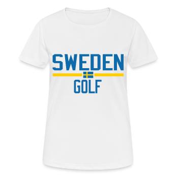 Suède Golf - T-shirt respirant Femme - blanc - Devant - AI Model Female 172 dark (172cm)