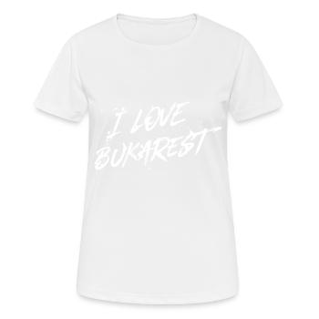 I Love Bucharest - Women's Breathable T-Shirt - white - Front - AI Model Female 172 dark (172cm)
