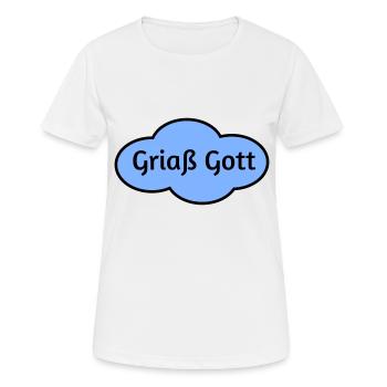Griaß Gott - Frauen T-Shirt atmungsaktiv - Weiß - Vorne - AI Model Female 172 dark (172cm)