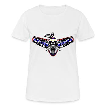 totem corbeau - T-shirt respirant Femme - blanc - Devant - AI Model Female 172 dark (172cm)