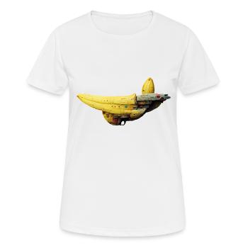 Vaisseau spatial Banana - T-shirt respirant Femme - blanc - Devant - AI Model Female 172 dark (172cm)