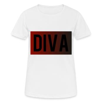 diva - Frauen T-Shirt atmungsaktiv - Weiß - Vorne - AI Model Female 172 dark (172cm)