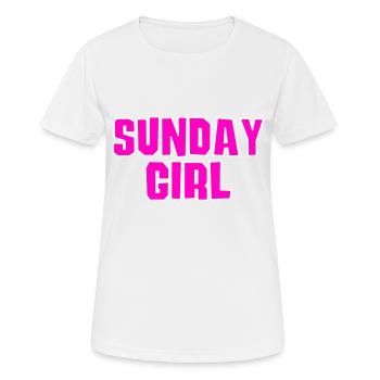 Sunday Girl - Frauen T-Shirt atmungsaktiv - Weiß - Vorne - AI Model Female 172 dark (172cm)