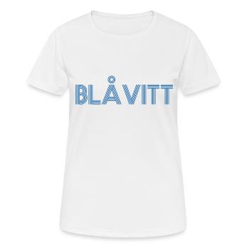 Blau und Weiß - Frauen T-Shirt atmungsaktiv - Weiß - Vorne - AI Model Female 172 dark (172cm)