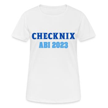 Checknix ABI 2023 - T-shirt respirant Femme - blanc - Devant - AI Model Female 172 dark (172cm)