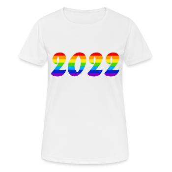 de l’équipe nationale LGBTQ - T-shirt respirant Femme - blanc - Devant - AI Model Female 172 dark (172cm)