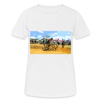MTB MTB - Frauen T-Shirt atmungsaktiv - Weiß - Vorne - AI Model Female 172 dark (172cm)