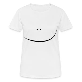 joli sourire - T-shirt respirant Femme - blanc - Devant - AI Model Female 172 dark (172cm)