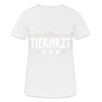 Tierarzt Beruf - Frauen T-Shirt atmungsaktiv - Weiß - Vorne - AI Model Female 172 dark (172cm)