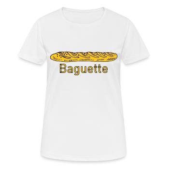 Baguette-Logo - Frauen T-Shirt atmungsaktiv - Weiß - Vorne - AI Model Female 172 dark (172cm)