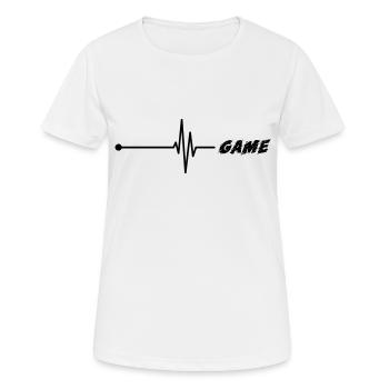 Game Gaming PC - Frauen T-Shirt atmungsaktiv - Weiß - Vorne - AI Model Female 172 dark (172cm)