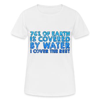 76% de la Terre est couverte par l’eau I Couvrir le reste3 - T-shirt respirant Femme - blanc - Devant - AI Model Female 172 dark (172cm)