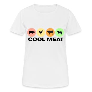 Cool Meat - Women's Breathable T-Shirt - white - Front - AI Model Female 172 dark (172cm)