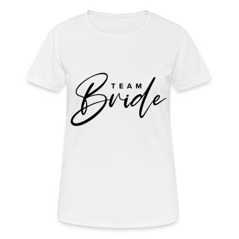 Team Braut - Frauen T-Shirt atmungsaktiv - Weiß - Vorne - AI Model Female 172 dark (172cm)