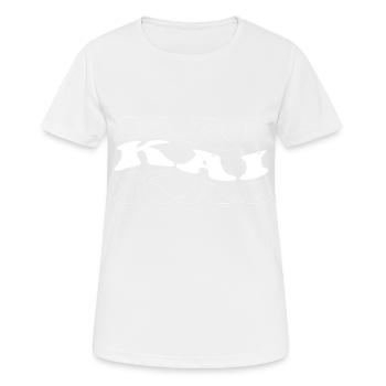 Funny Kai Groovy 4 Herren Damen Cool Kai Tie Dye - Frauen T-Shirt atmungsaktiv - Weiß - Vorne - AI Model Female 172 dark (172cm)
