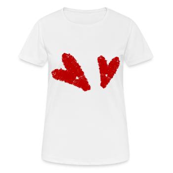 hand-drawn heart2 - Women's Breathable T-Shirt - white - Front - AI Model Female 172 dark (172cm)