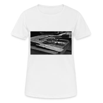 Tool for glass blowing - Women's Breathable T-Shirt - white - Front - AI Model Female 172 dark (172cm)