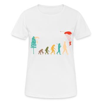 Skydive Evolution: Skydiver Design - T-shirt respirant Femme - blanc - Devant - AI Model Female 172 dark (172cm)