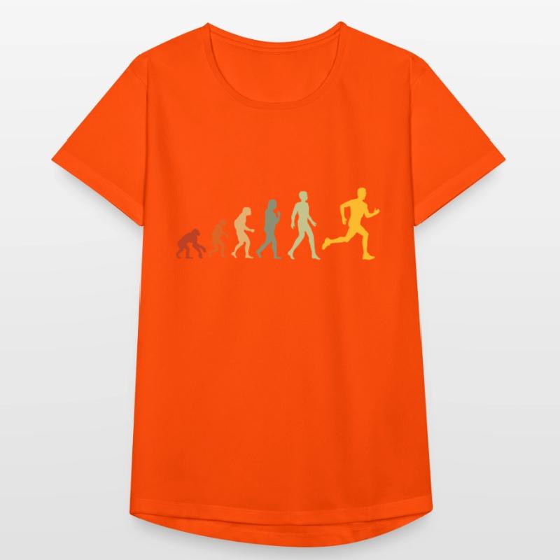 Evolution zum Triathlon - Running Evolution Frauen T-Shirt atmungsaktiv