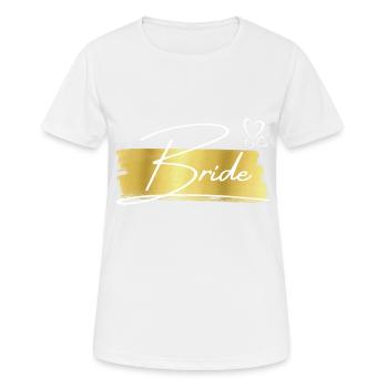 Bride Golden - The Bride - Women's Breathable T-Shirt - white - Front - AI Model Female 172 dark (172cm)