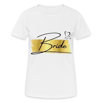Bride Golden - The Bride - Women's Breathable T-Shirt - white - Front - AI Model Female 172 dark (172cm)