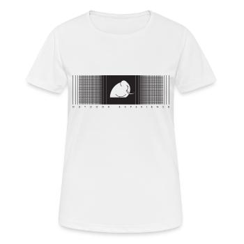mamood verlauf karo muster - Frauen T-Shirt atmungsaktiv - Weiß - Vorne - AI Model Female 172 dark (172cm)
