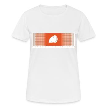 mamood verlauf karo muster orange - Frauen T-Shirt atmungsaktiv - Weiß - Vorne - AI Model Female 172 dark (172cm)