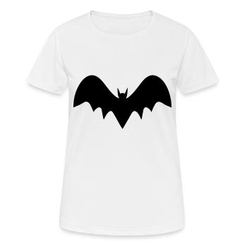 Chauve souris - T-shirt respirant Femme - blanc - Devant - AI Model Female 172 dark (172cm)