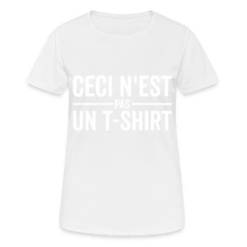 Humour Ceci N'est Pas Ce Que Vous Pensez - T-shirt respirant Femme - blanc - Devant - AI Model Female 172 dark (172cm)